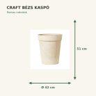 Craft bézs kaspó méretek: Ø42 × 51 cm