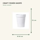 Craft fehér kaspó méretek: Ø42 × 51 cm