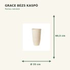 Grace bézs kaspó méretek: Ø35 × 60,5 cm