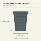 Urban kékesszürke kaspó méretei – 42 × 52,5 cm