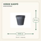 Kékesszürke Verde kaspó méretei: 60 cm átmérő és 55 cm magasság