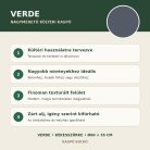Kékesszürke Verde nagyméretű kültéri kaspó fő tulajdonságai