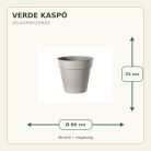 Világosszürke Verde kaspó méretei: 60 cm átmérő és 55 cm magasság