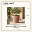 Terrakotta Verde kaspó méretei: 60 cm átmérő és 55 cm magasság