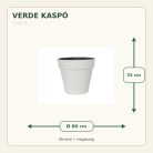 Fehér Verde kaspó méretei: 60 cm átmérő és 55 cm magasság