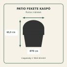 Patio fekete kaspó méretei – Ø70 × 65,5 cm