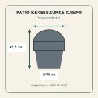 Patio kékesszürke kaspó méretei – Ø70 × 65,5 cm
