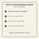 Patio világosszürke nagyméretű kaspó tulajdonságai
