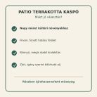 Patio terrakotta nagyméretű kaspó tulajdonságai