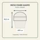 Patio fehér kaspó méretei – Ø70 × 65,5 cm