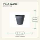 Kékesszürke Villa kaspó méretei: 80 cm átmérő és 75 cm magasság