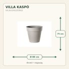 Világosszürke Villa kaspó méretei: 80 cm átmérő és 75 cm magasság