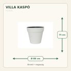 Fehér Villa kaspó méretei: 80 cm átmérő és 75 cm magasság