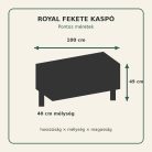 Royal fekete kaspó méretei – 100 × 40 × 45 cm