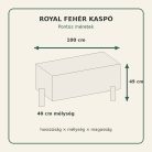 Royal fehér kaspó méretei – 100 × 40 × 45 cm