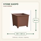 Lilás homok Stone kaspó méretei: 100 × 100 × 80 cm