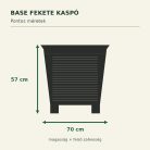 Base fekete kaspó méretei – 70 × 57 cm
