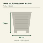 Core világosszürke kaspó méretei – 80 × 70 cm