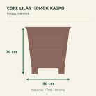 Core lilás homok kaspó méretei – 80 × 70 cm