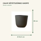 Calm sötétszürke kaspó méretek: Ø54,5 × 48 cm