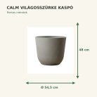 Calm világosszürke kaspó méretek: Ø54,5 × 48 cm