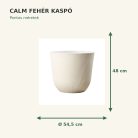 Calm fehér kaspó méretek: Ø54,5 × 48 cm