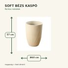 Soft bézs kaspó méretei – Ø43 × 57 cm