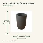 Soft sötétszürke kaspó méretei – Ø43 × 57 cm