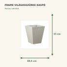 Világosszürke Frame kaspó méretei: 48,5 × 55 cm