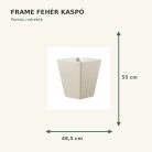 Fehér Frame kaspó méretei: 48,5 × 55 cm