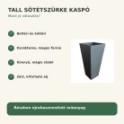 Tall sötétszürke kaspó legfontosabb tulajdonságai