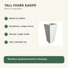 Tall fehér kaspó legfontosabb tulajdonságai