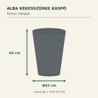 Alba kékesszürke kaspó méretei – Ø43 × 64 cm