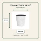 Forma fehér kaspó méretei – 50 × 50 cm